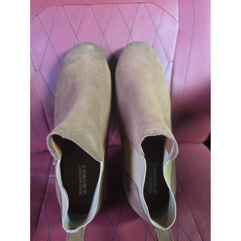 Rockport Works Junction Womens BrownSteel Toed Chelsea Boot Size 9.5 Womens